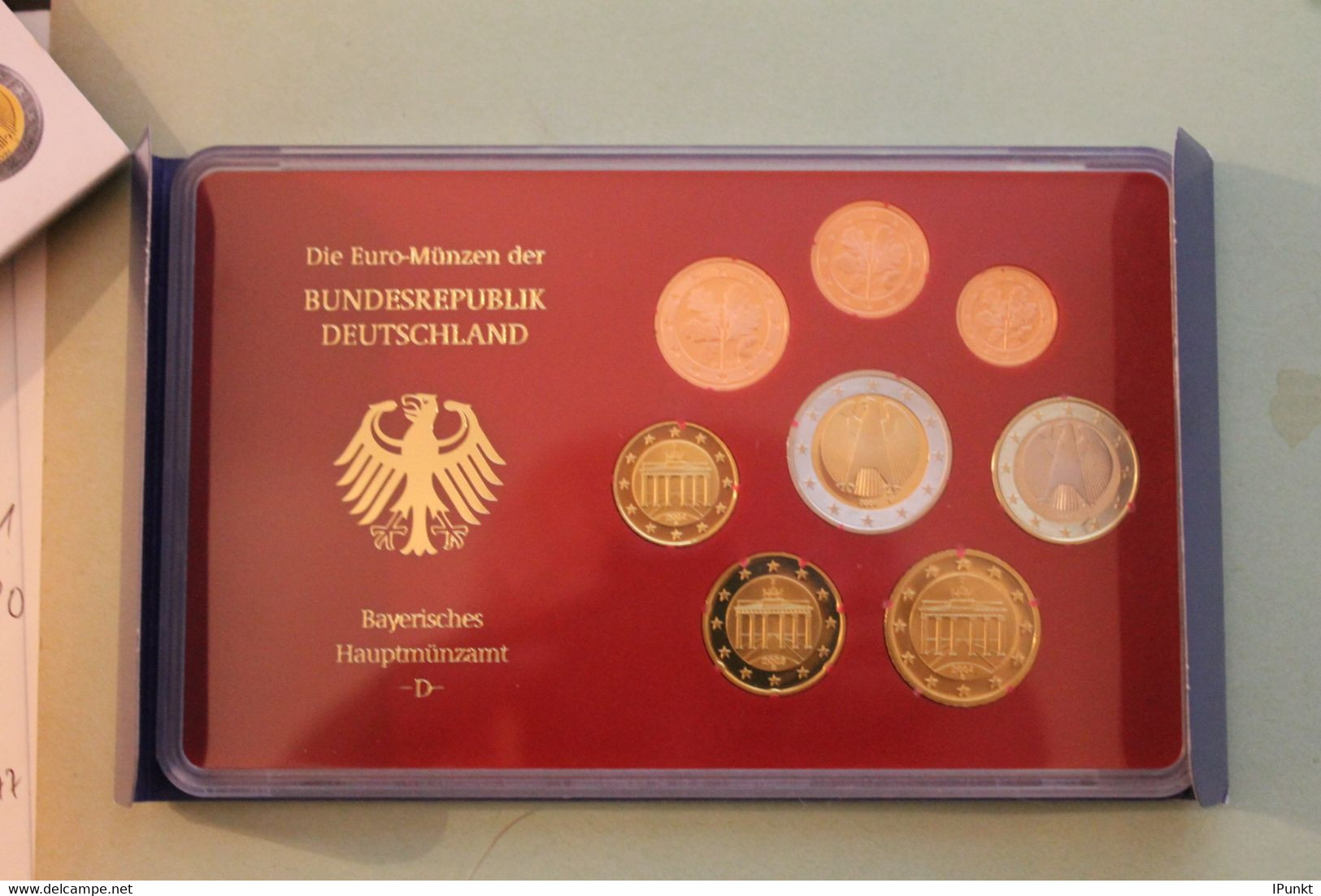 Deutschland, Kursmünzensatz; Euro-Umlaufmünzenserie 2004 D, Spiegelglanz (PP) - Mint Sets & Proof Sets