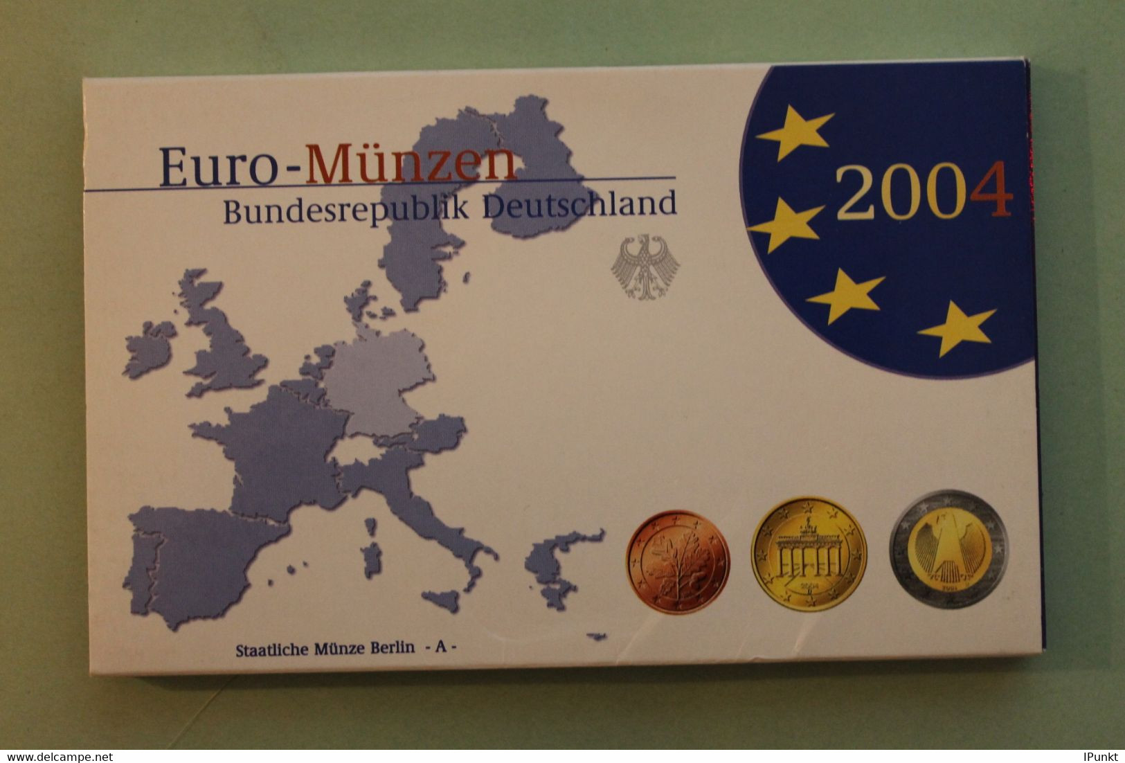 Deutschland, Kursmünzensatz; Euro-Umlaufmünzenserie 2004 A, Spiegelglanz (PP), Lesen - Sets De Acuñados &  Sets De Pruebas