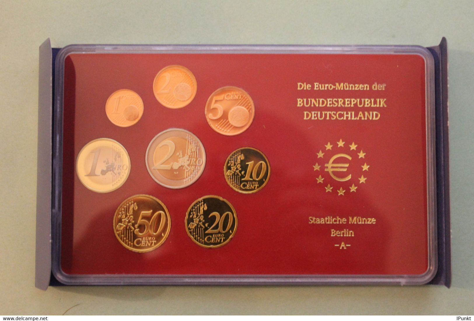 Deutschland, Kursmünzensatz; Euro-Umlaufmünzenserie 2004 A, Spiegelglanz (PP), Lesen - Mint Sets & Proof Sets