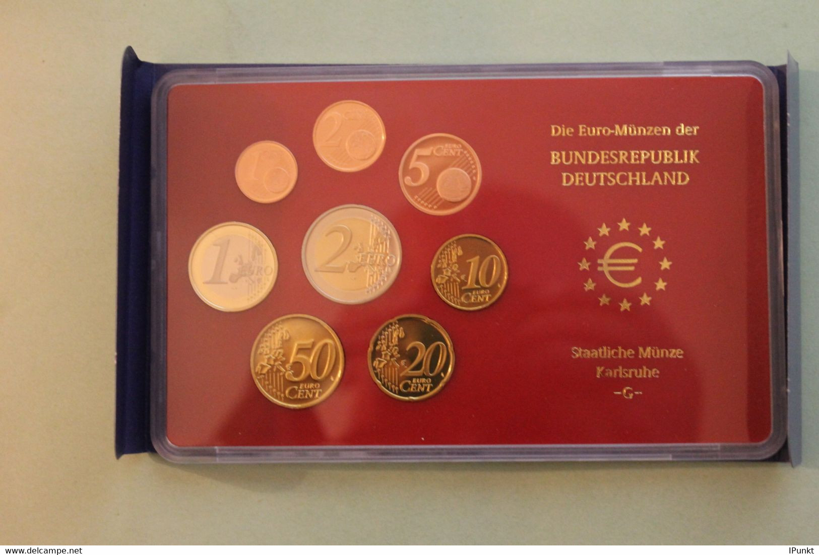 Deutschland, Kursmünzensatz; Euro-Umlaufmünzenserie 2005 G, Spiegelglanz (PP) - Mint Sets & Proof Sets