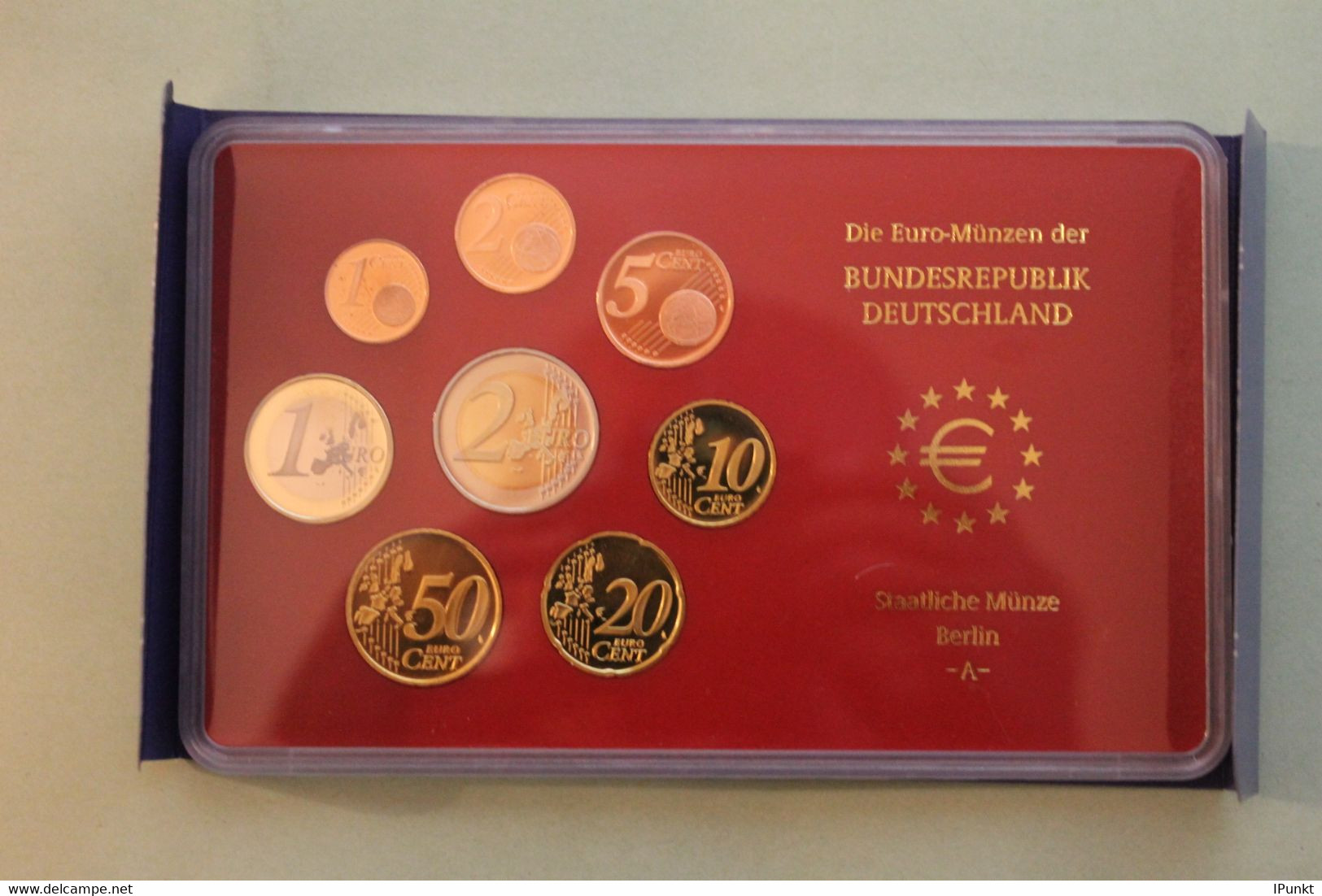 Deutschland, Kursmünzensatz; Euro-Umlaufmünzenserie 2005 A, Spiegelglanz (PP) - Mint Sets & Proof Sets