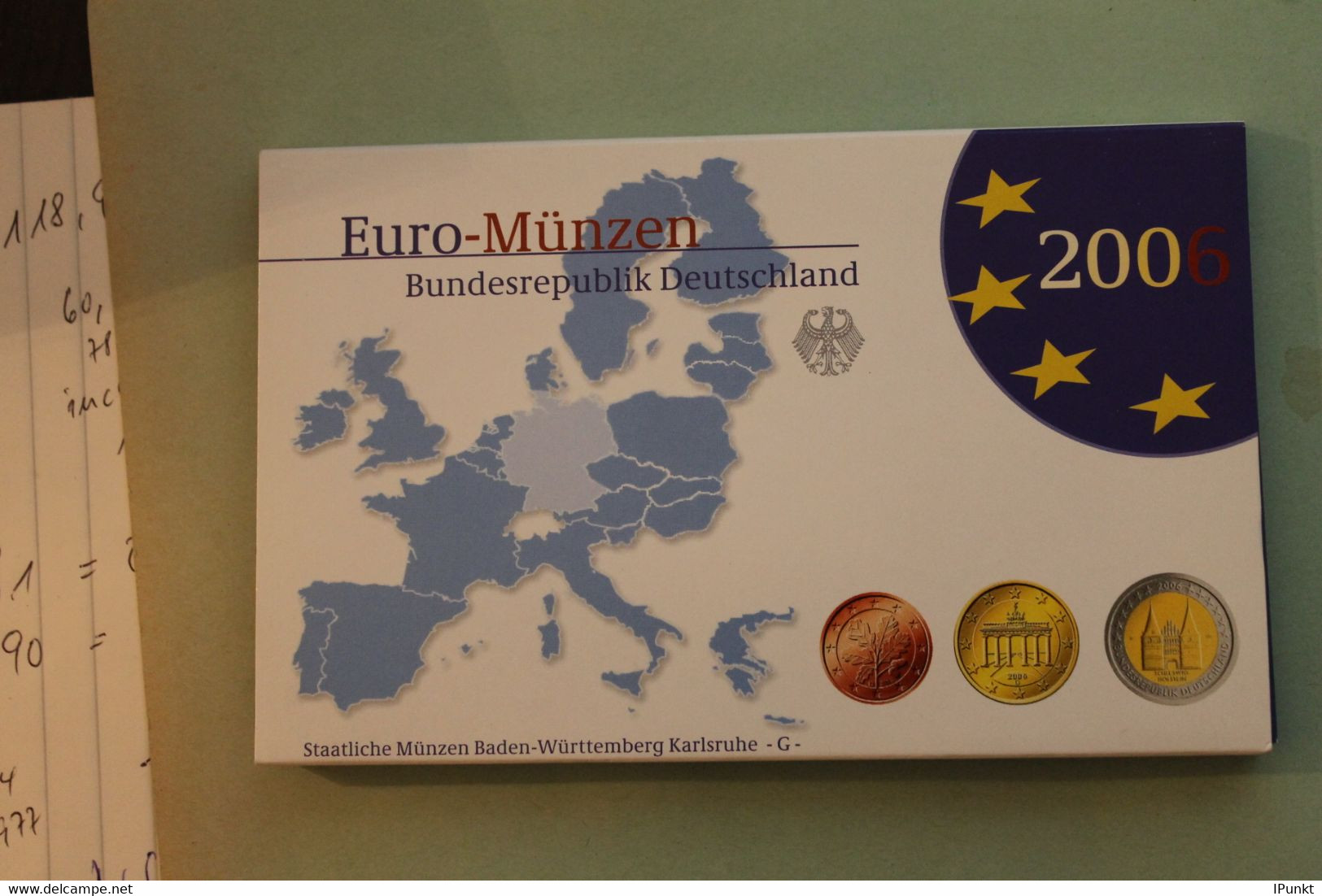 Deutschland, Kursmünzensatz; Euro-Umlaufmünzenserie 2006 G, Spiegelglanz (PP) - Mint Sets & Proof Sets