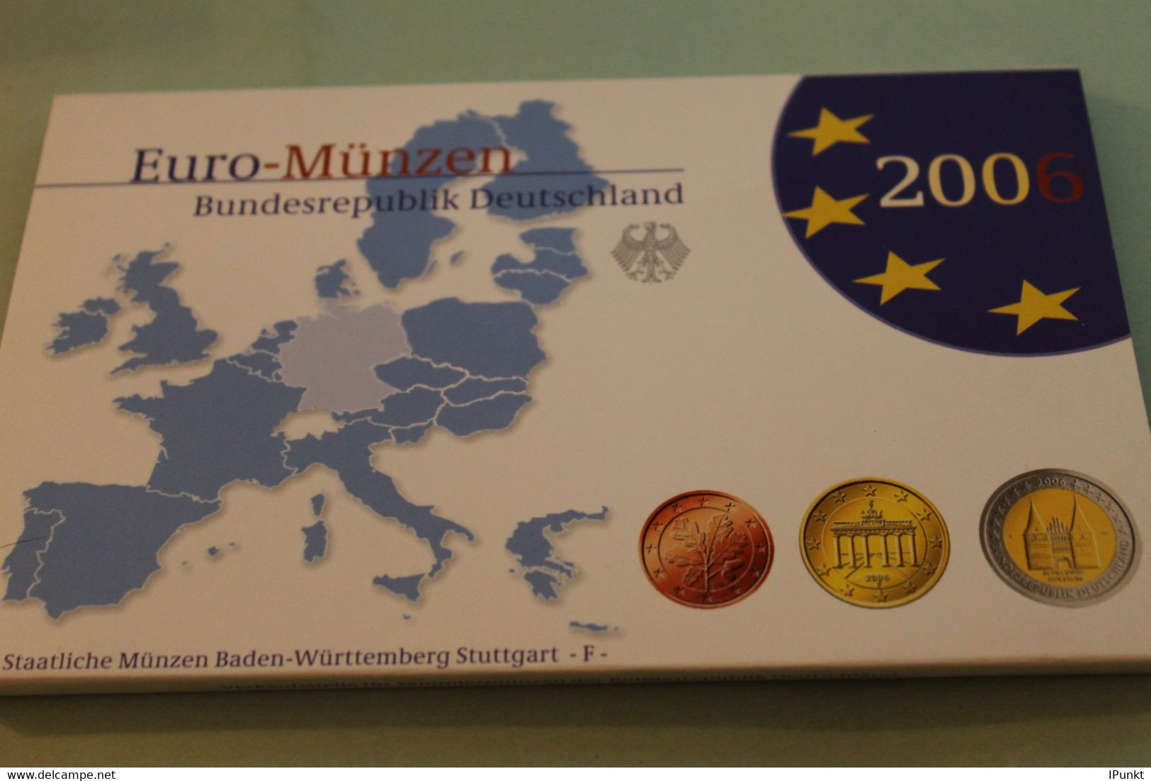 Deutschland, Kursmünzensatz; Euro-Umlaufmünzenserie 2006 F, Spiegelglanz (PP) - Sets De Acuñados &  Sets De Pruebas