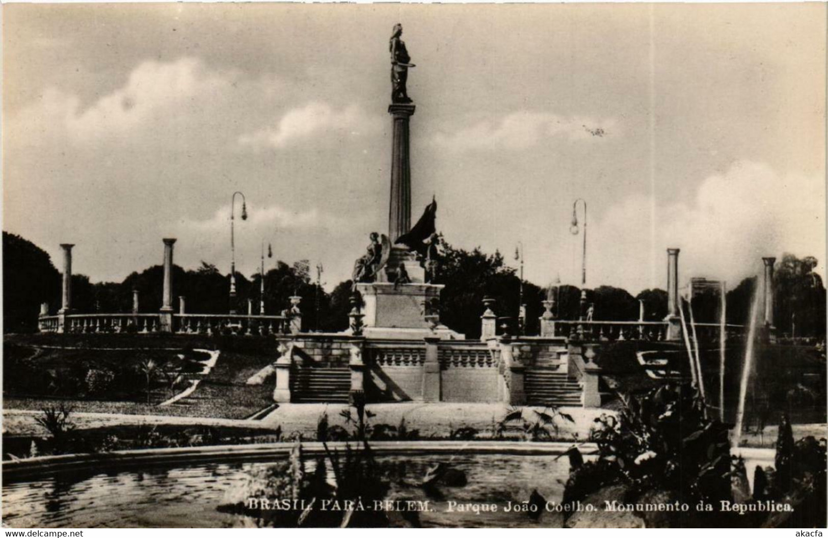 CPA AK Para-Belem. Parque Joao Coelho. Monumento Da Republica. BRAZIL (621803) - Belém