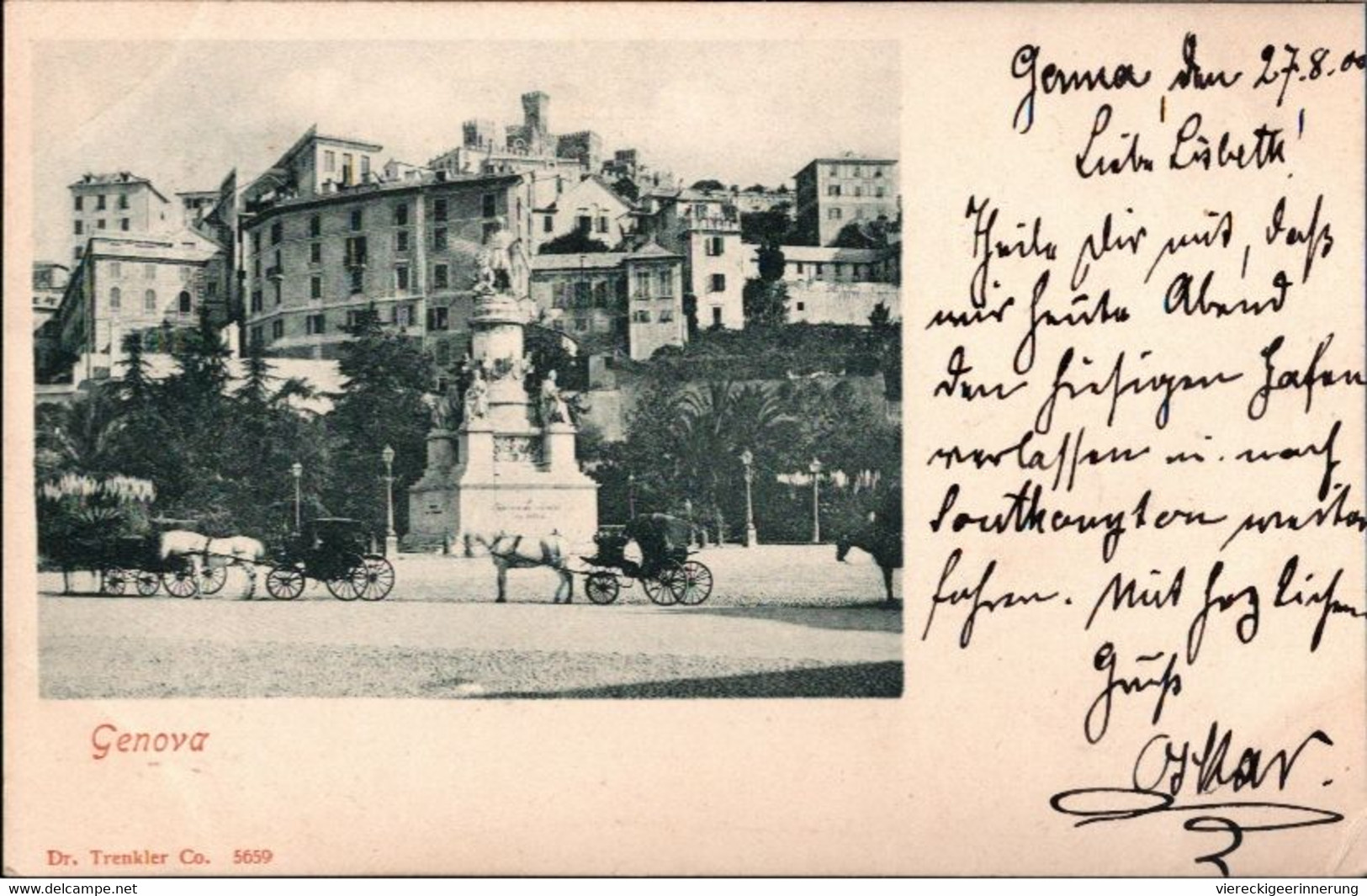 ! 1900 Alte Ansichtskarte Genova, Genua, Kolumbusdenkmal, Columbus - Genova (Genua)