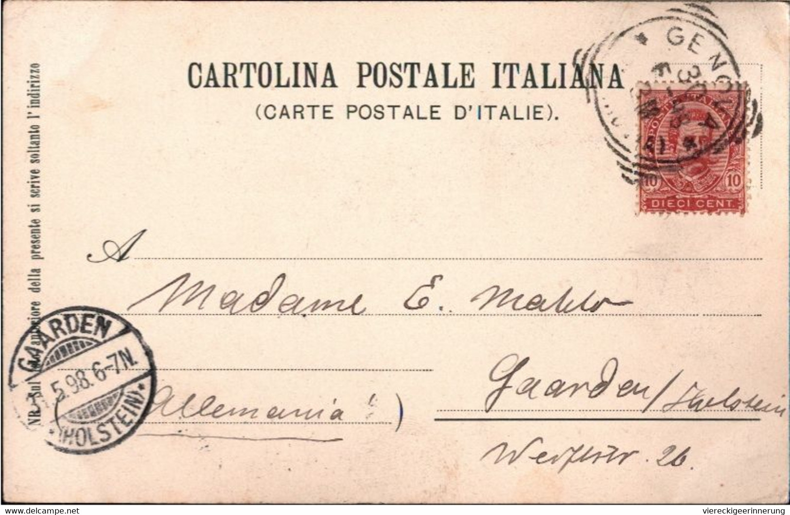 ! 1898 Alte Ansichtskarte Ricordo Di Genova, Genua, La Lanterna, Leuchtturm, Phare - Genova (Genoa)