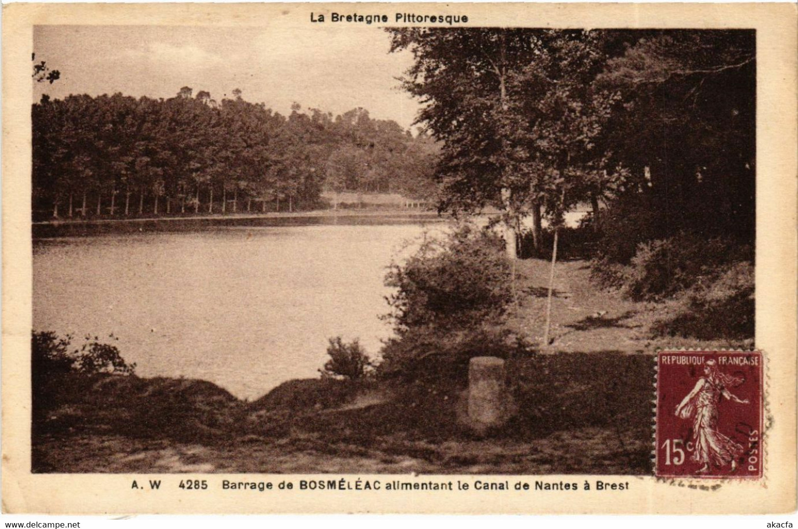 CPA AK Barrage De BOSMELEAC Alimentant Le Canal De NANTES A Brest (630459) - Bosméléac