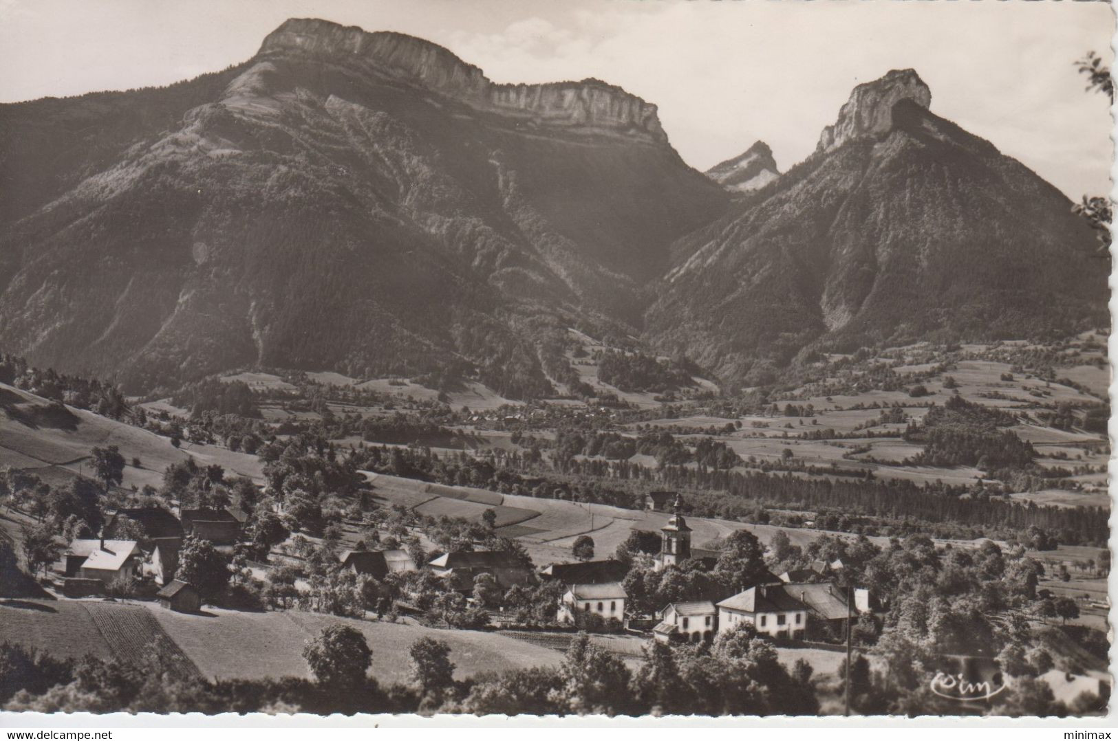 Carte Photo - Dingy-Saint-Clair - Chef-lieu De Dingy Et Les Dents De Lanfon - 1959 - Dingy-Saint-Clair