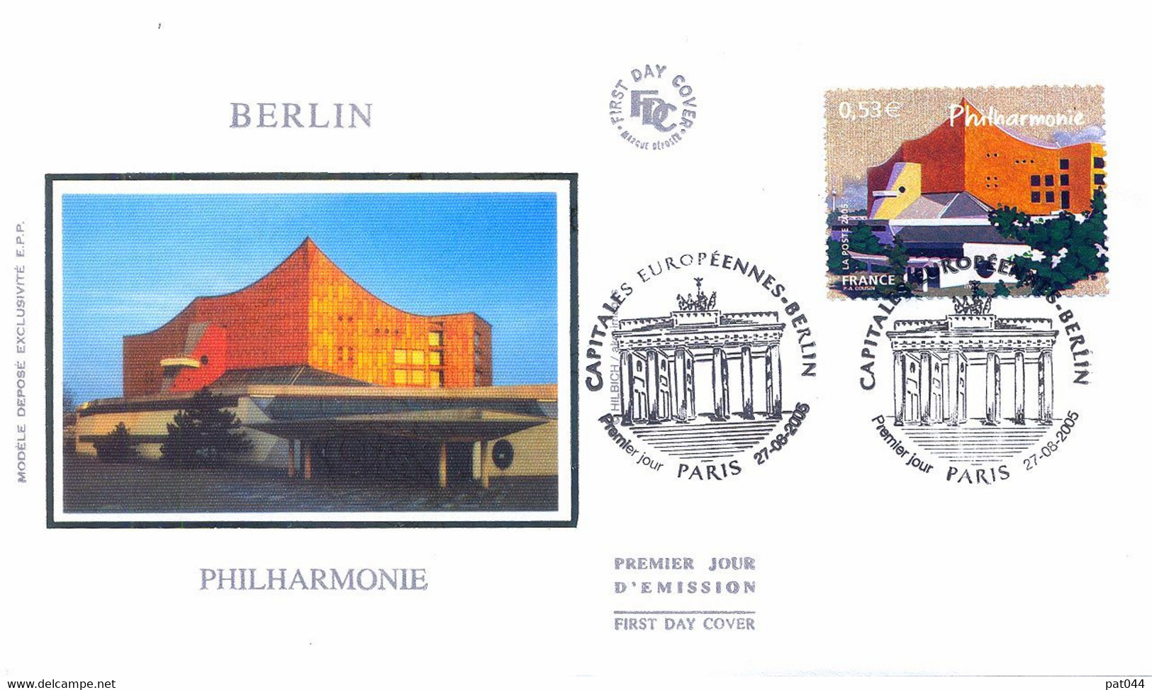 Enveloppe 1er Jour Capitales Européennes, Berlin, Philharmonie, 2005 (YT 3812) - 2000-2009