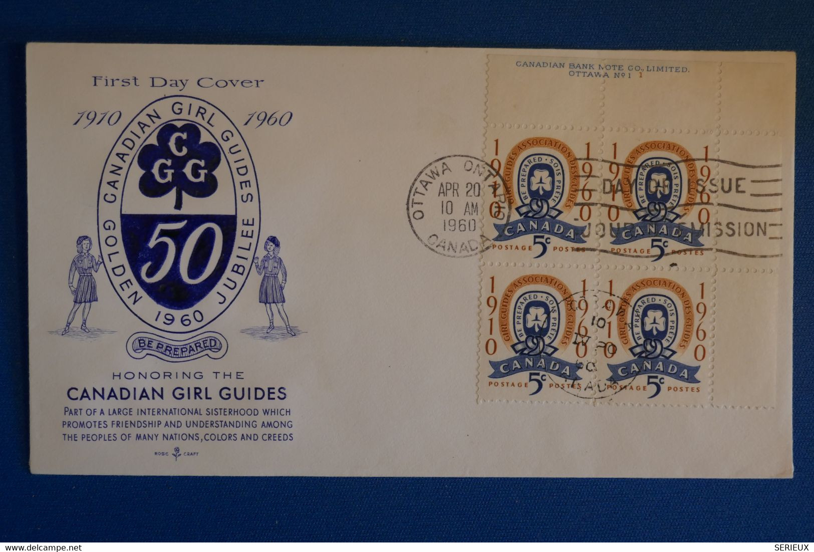 N7 CANADA BELLE LETTRE 1960 OTTAWA + BLOC DE 4 T.P+ AFFRANCHISSEMENT PLAISANT - Lettres & Documents