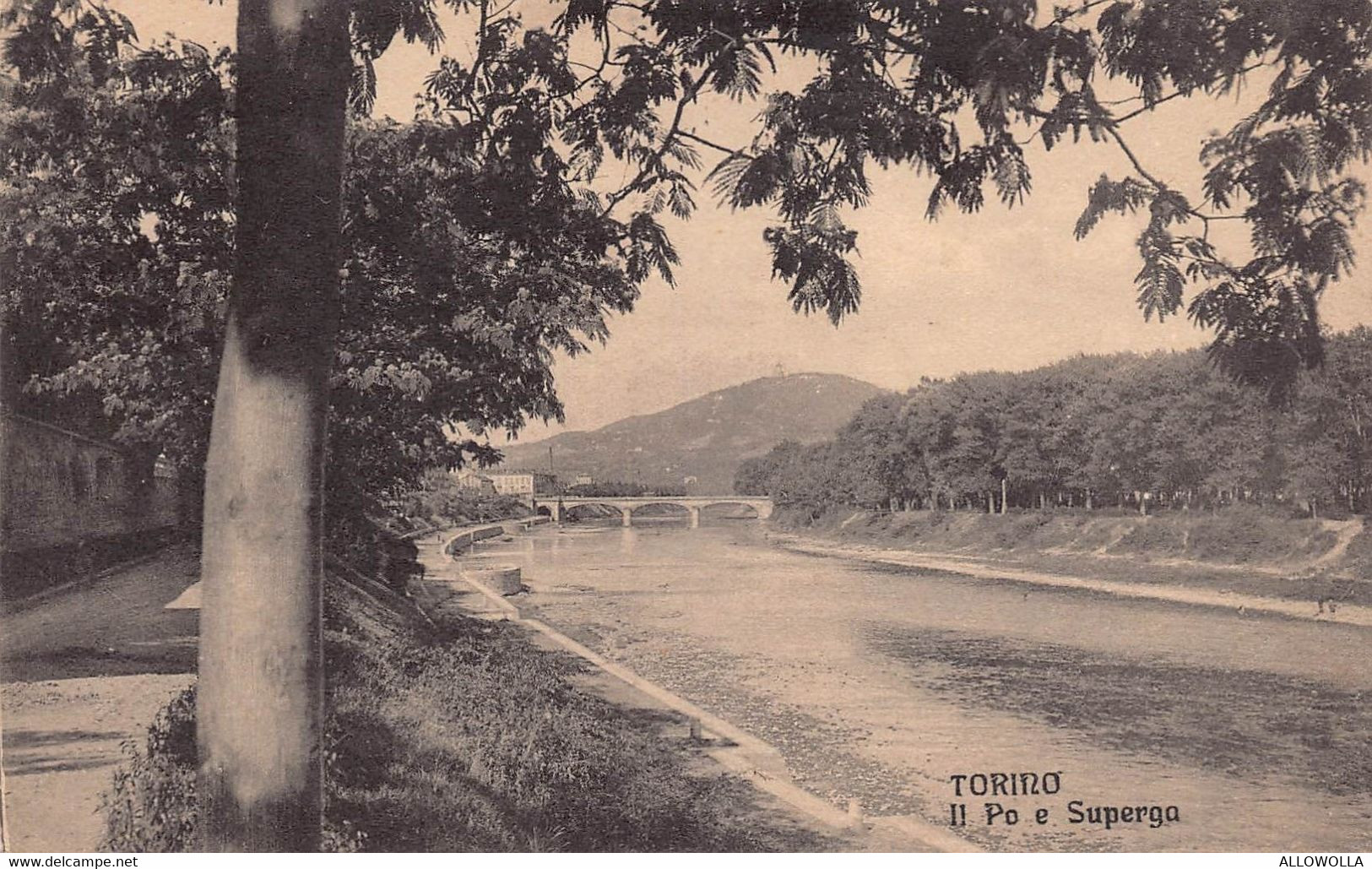 11482" TORINO-IL PO E SUPERGA"-VERA FOTO-CART NON SPED. - Fiume Po