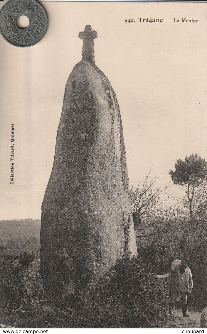 29 - Très Belle Carte Postale Ancienne De Trégunc    Le Menhir - Trégunc