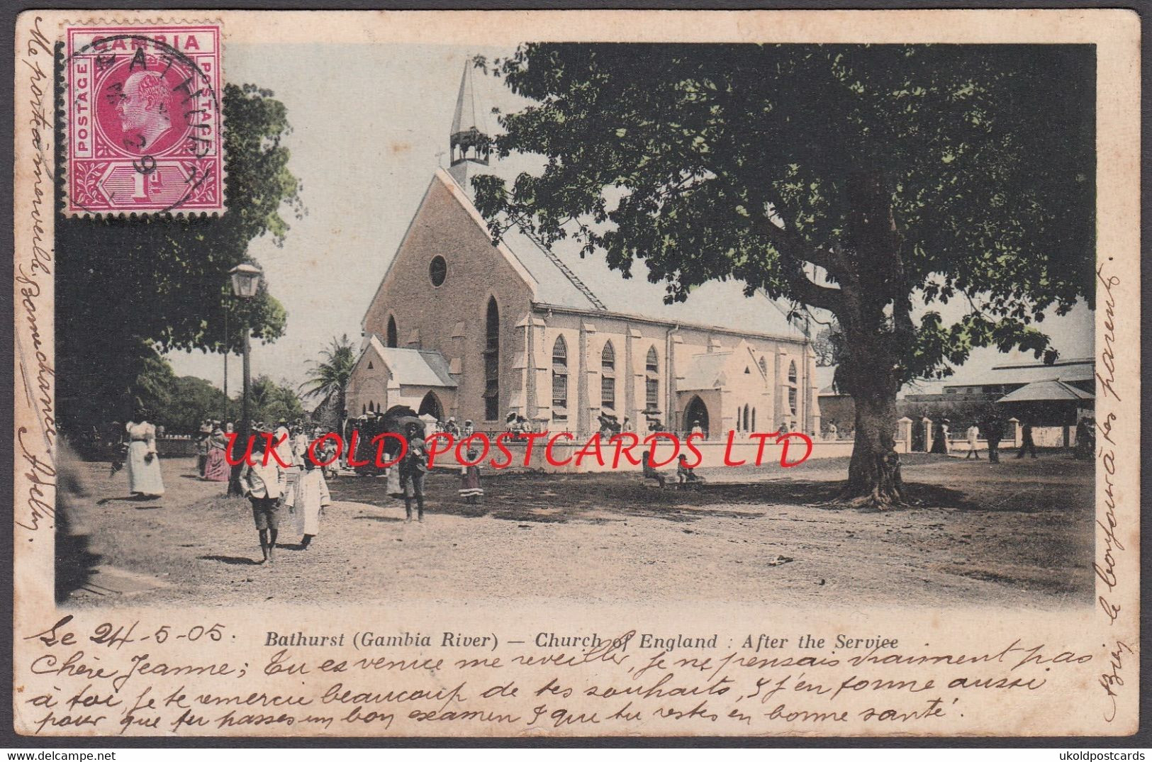 Gambia - BATHURST, Church Of England, After The Service, 1905 - Gambie