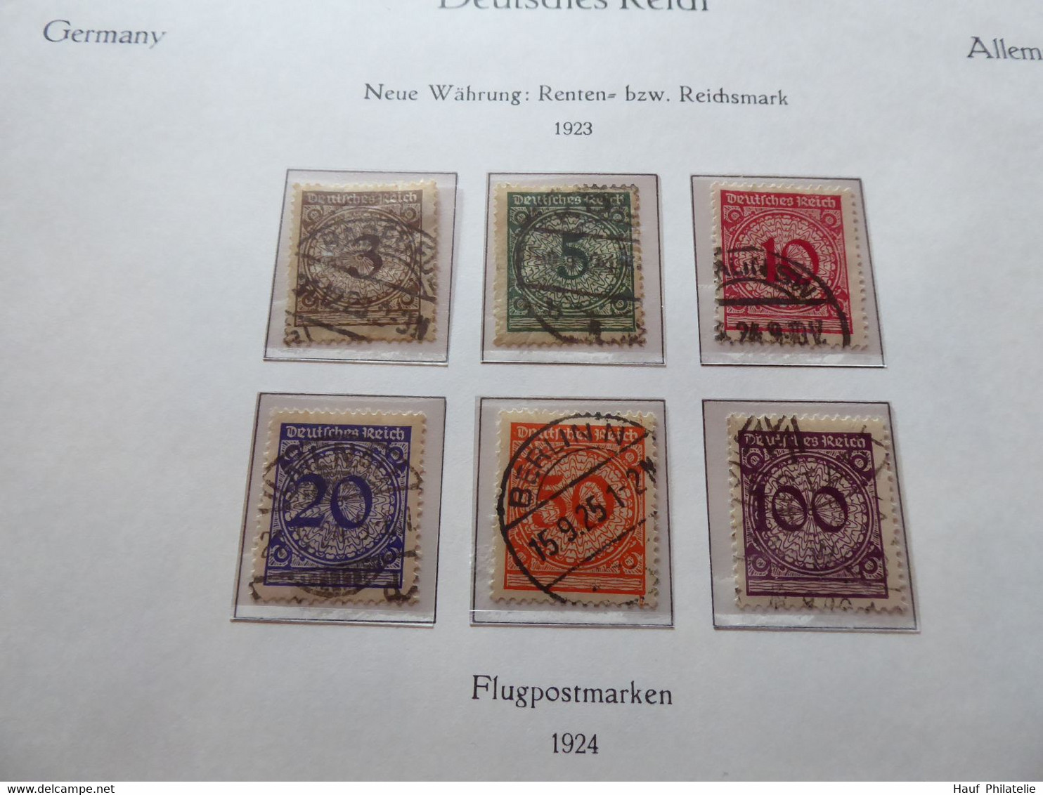 Deutsches Reich Sammlung ab 1875 - 1932 gestempelt auf KA-BE Vordrucke (A25-3117)