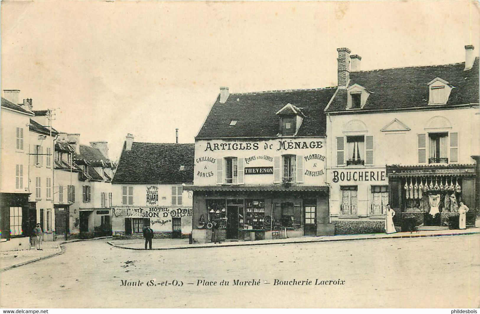 YVELINES   MAULE  Place Du Marché  Boucherie LACROIX - Maule