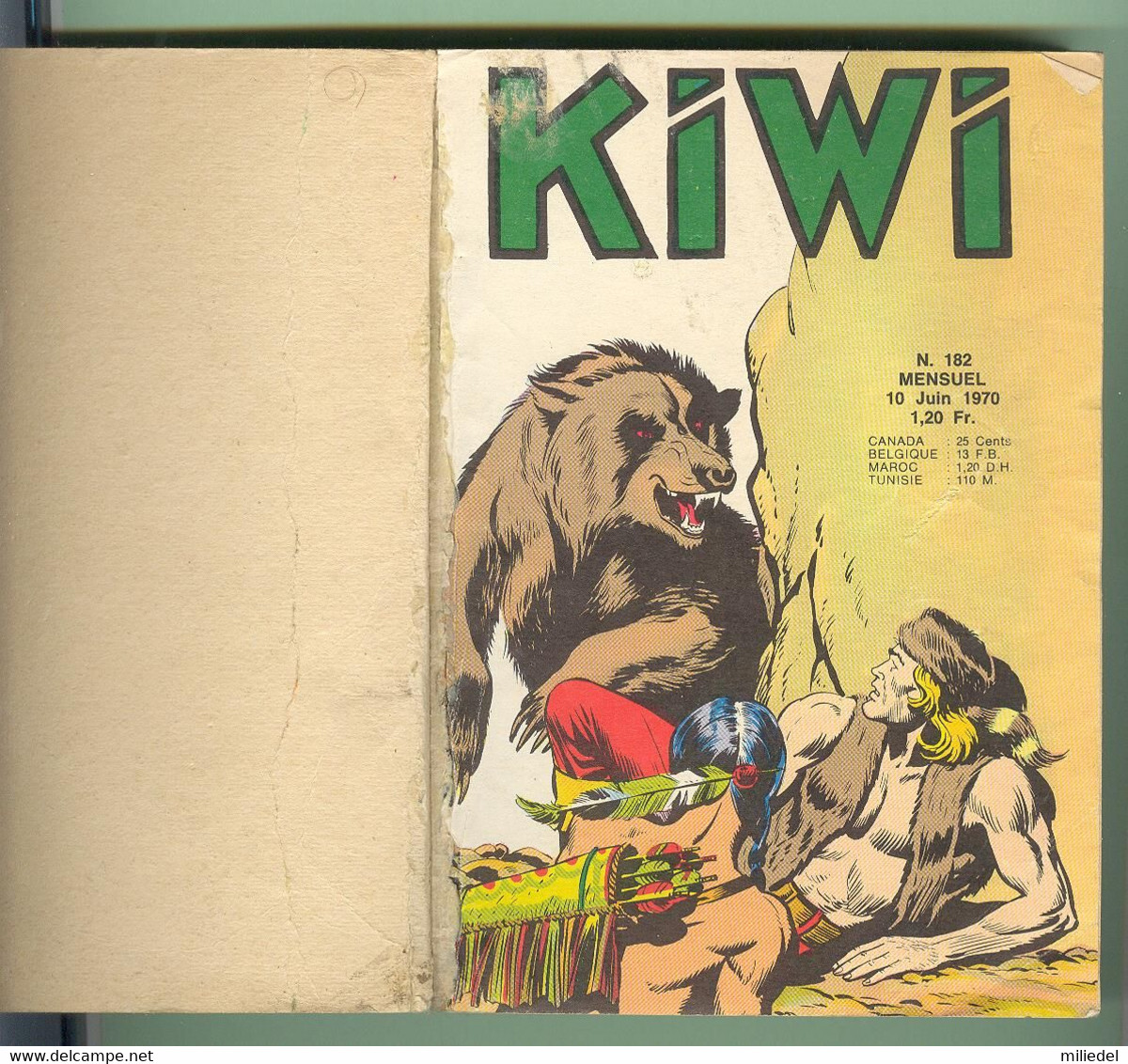 BD - KIWI - Album Numéro 37 - Petit Format - 1970 - Numéro 182 à 185 - Kiwi