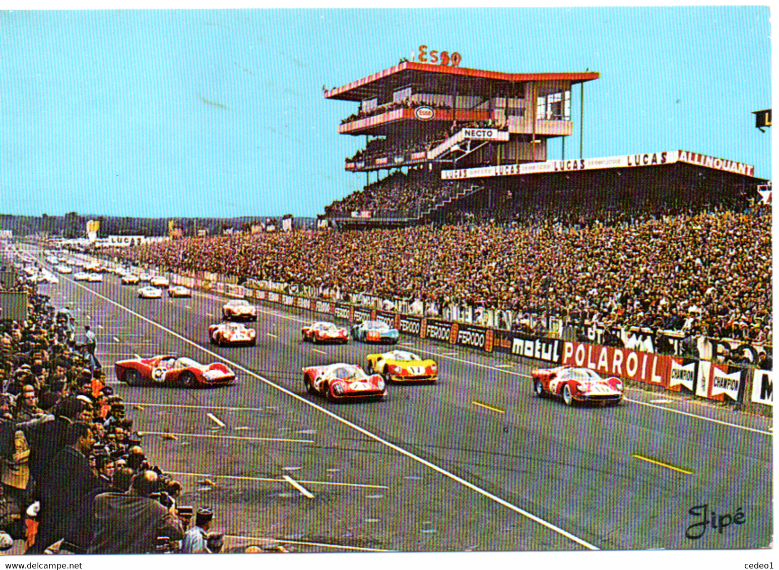 LE MANS 72  CIRCUIT DES 24 HEURES DU MANS   DEMARRAGE DES VOITURES - Le Mans