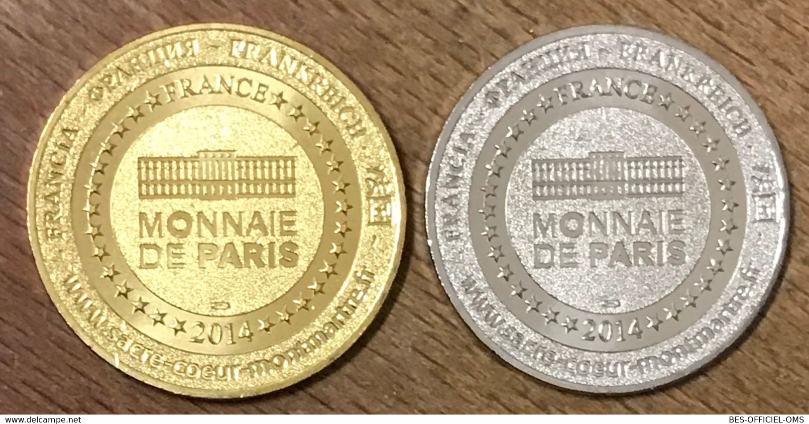 75018 BASILIQUE DU SACRÉ-COEUR MDP 2014 LA PAIRE MÉDAILLE MONNAIE DE PARIS JETON TOURISTIQUE MEDALS COINS TOKENS - 2014