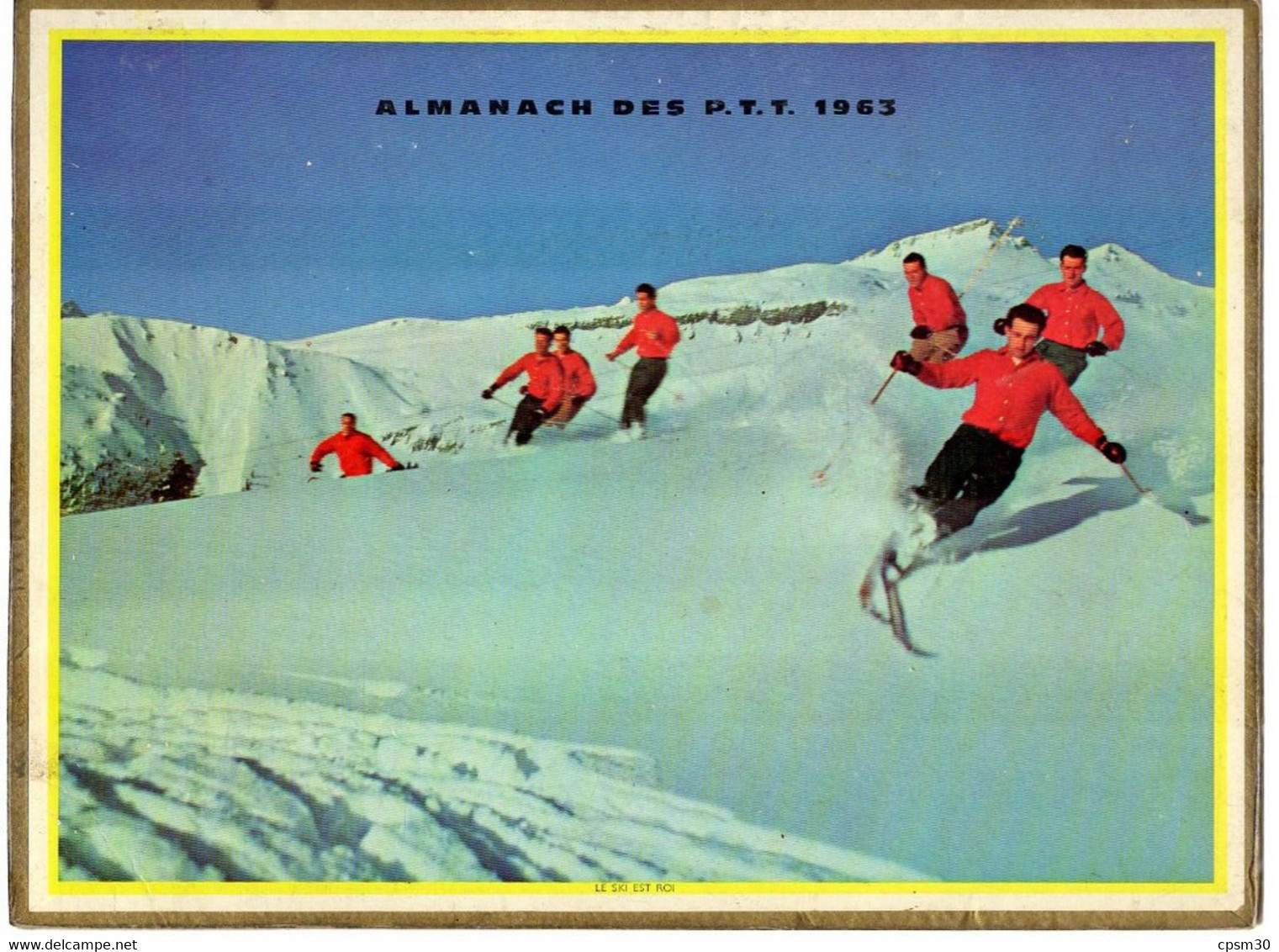 CALENDRIER GF 1963 - Sport De Glisse Ou Village De Montagne, Imprimeur Oller (calendrier Double) - Grand Format : 1961-70