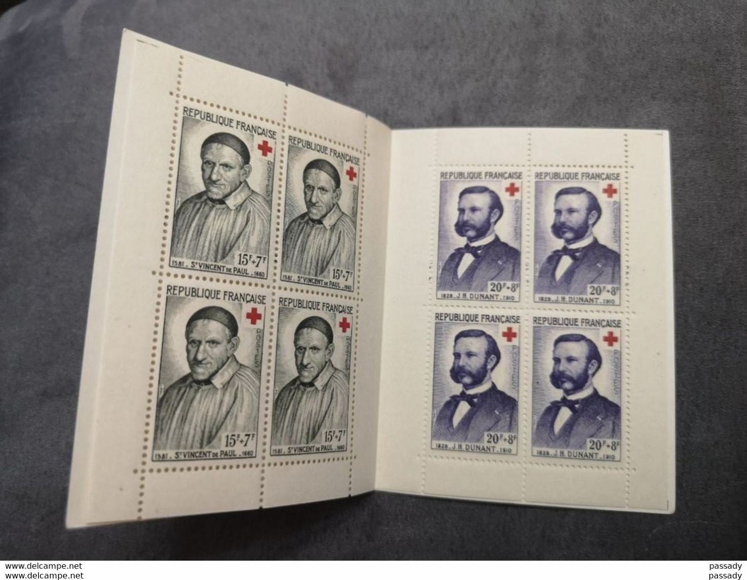 ⭐ Carnet CROIX-ROUGE 1958, Excellent État Sans Charnières Saint Vincent De Paul Henry Dunant ⭐ - Cruz Roja