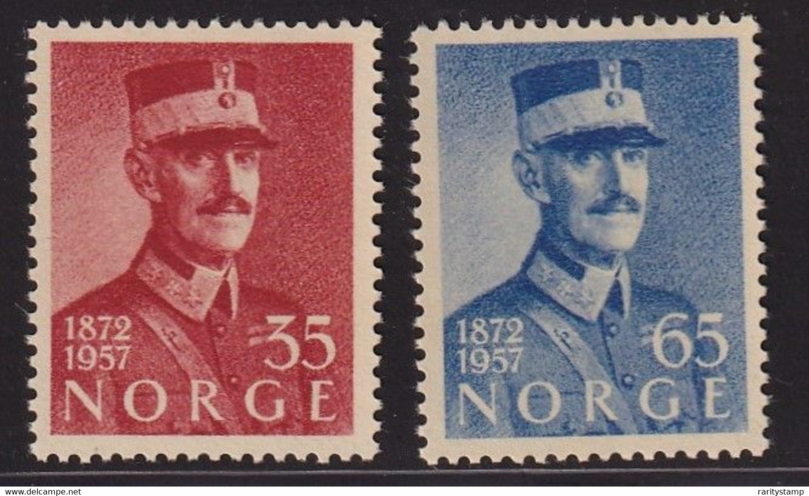 NORVEGIA 1957 RE HAAKON MNH UNIF.379/80 - Nuovi