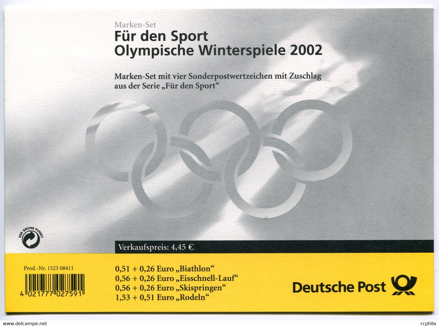 RC 20651 ALLEMAGNE COTE 15€ N° 56A BLOC SPORT JEUX OLYMPIQUES DE SALT LAKE CITY NEUF ** MNH - Hiver 2002: Salt Lake City