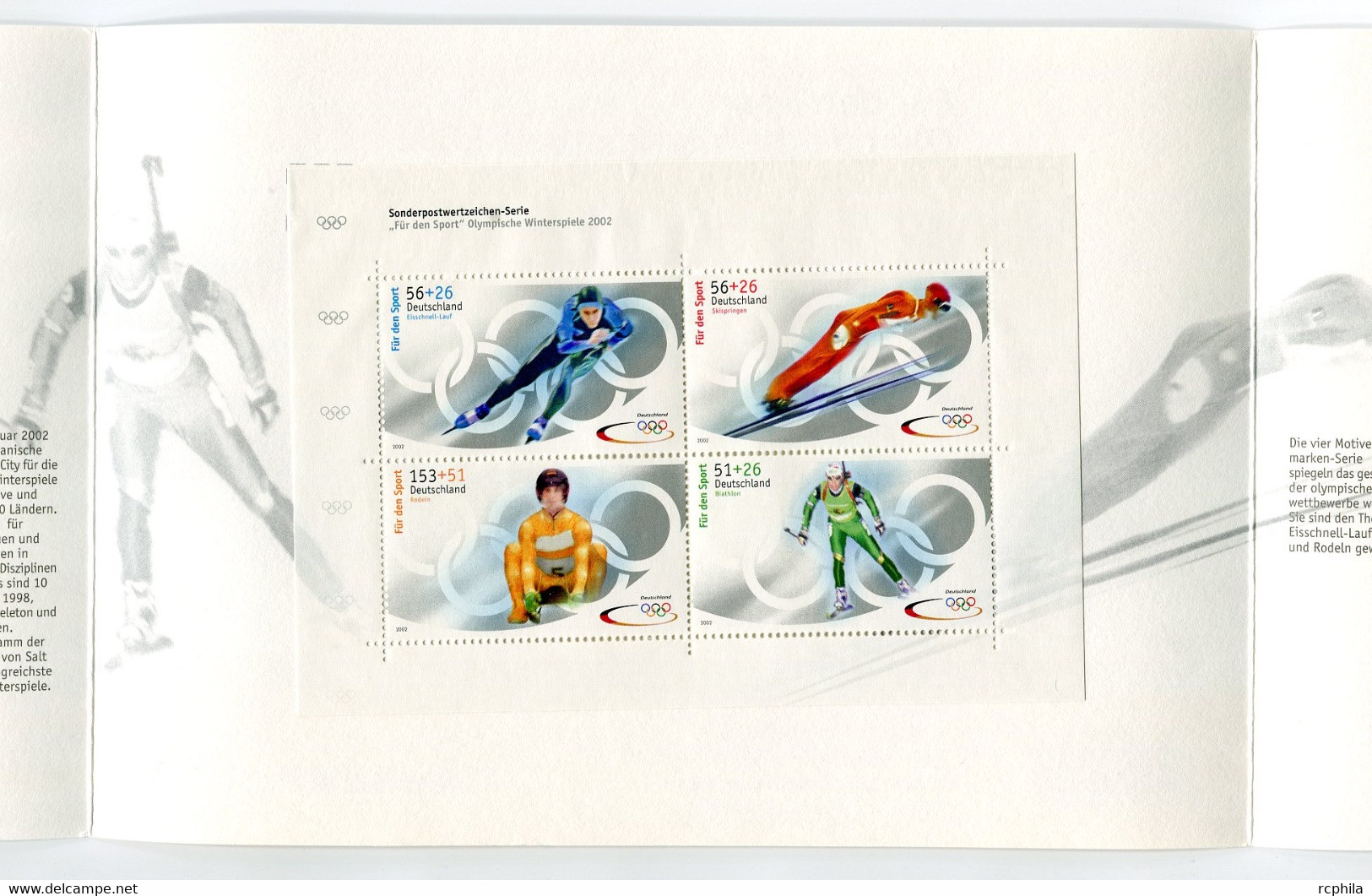 RC 20651 ALLEMAGNE COTE 15€ N° 56A BLOC SPORT JEUX OLYMPIQUES DE SALT LAKE CITY NEUF ** MNH - Inverno2002: Salt Lake City