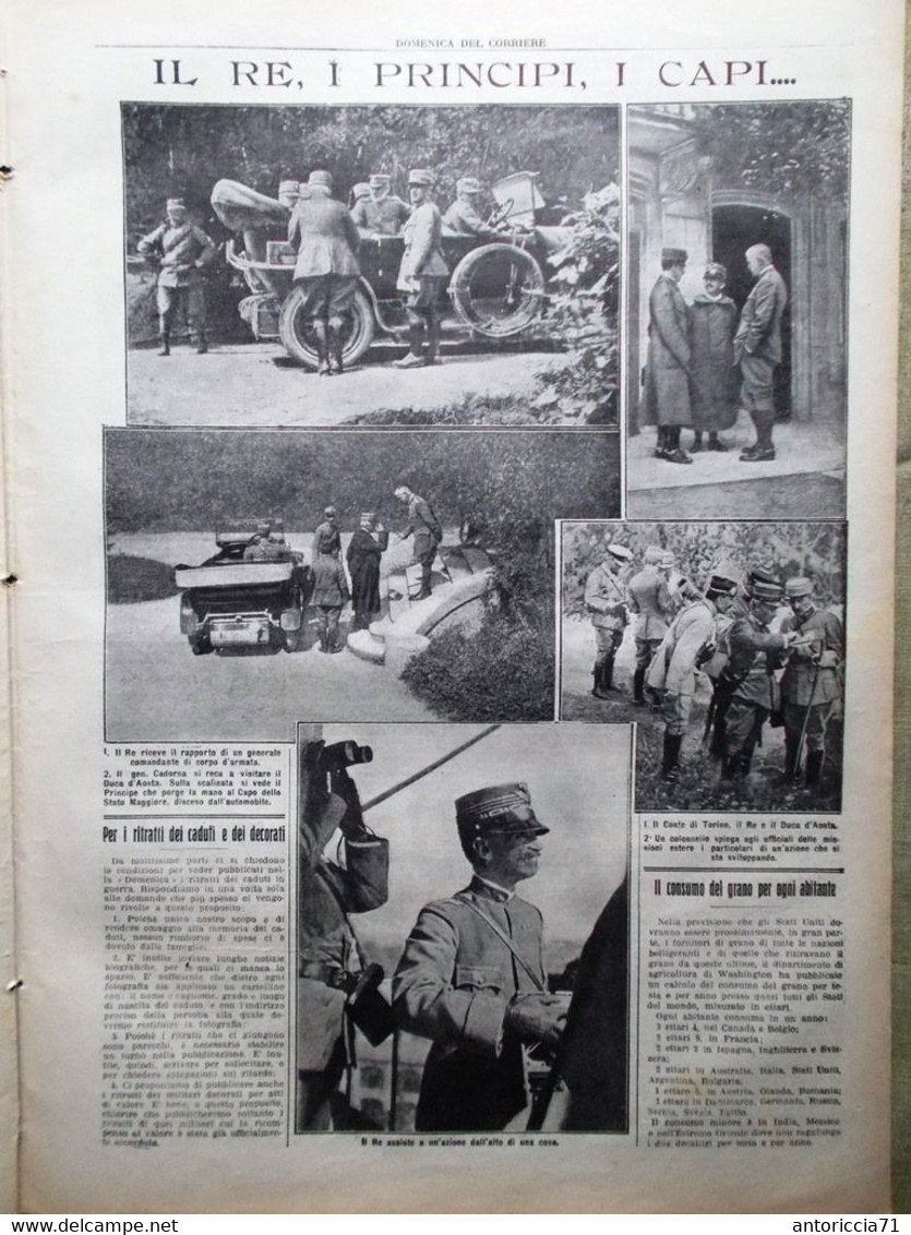 La Domenica Del Corriere 5 Settembre 1915 WW1 Guerra Sulle Alpi Livinallongo Re - Weltkrieg 1914-18