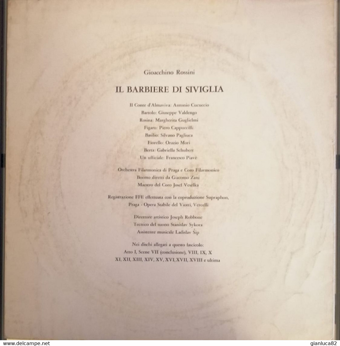 Lotto N. 5 LP – Gioacchino Rossini – Il Barbiere Di Siviglia - Fabbri Editore (82) Come Da Foto Opera Completa In 4 Racc - Collections Complètes