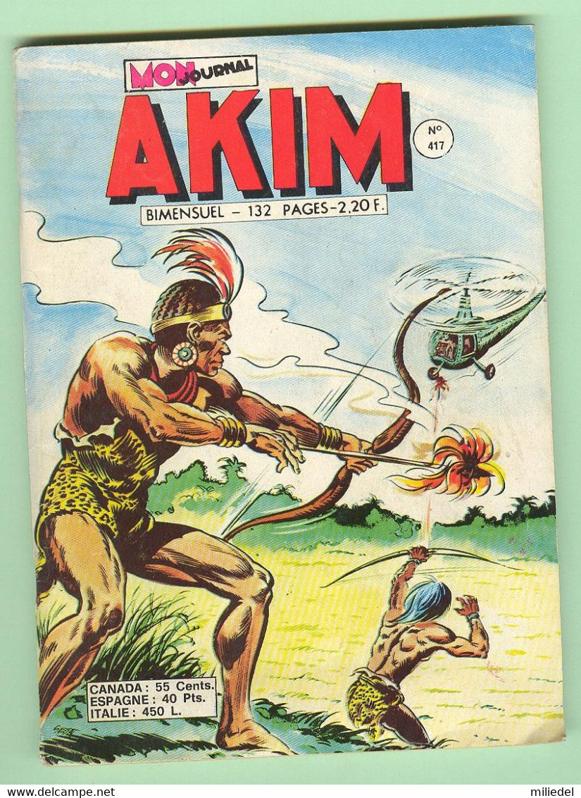 BD - AKIM - Numéro 417 - Mon Journal - 1976 - Akim