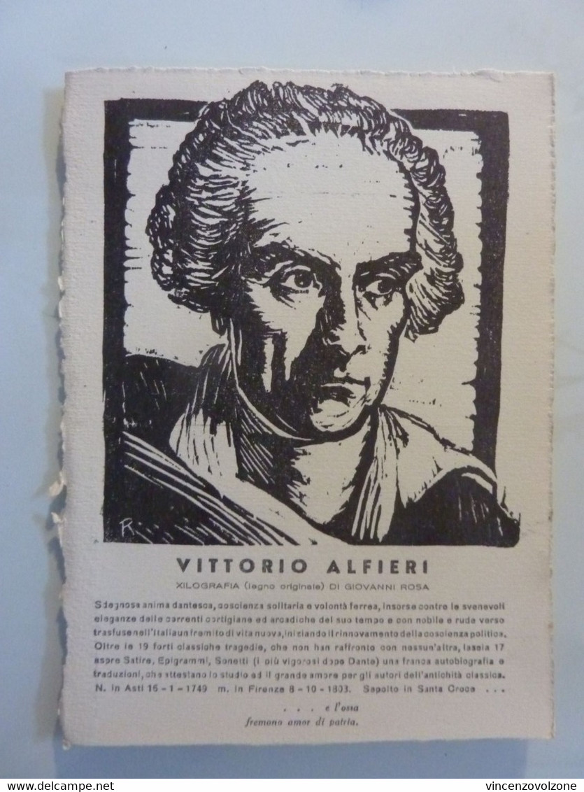 Cartolina Commemorativa "VITTORIO ALFIERI" Edita Sotto Gli Auspici Del Municipio Di Asti - Asti