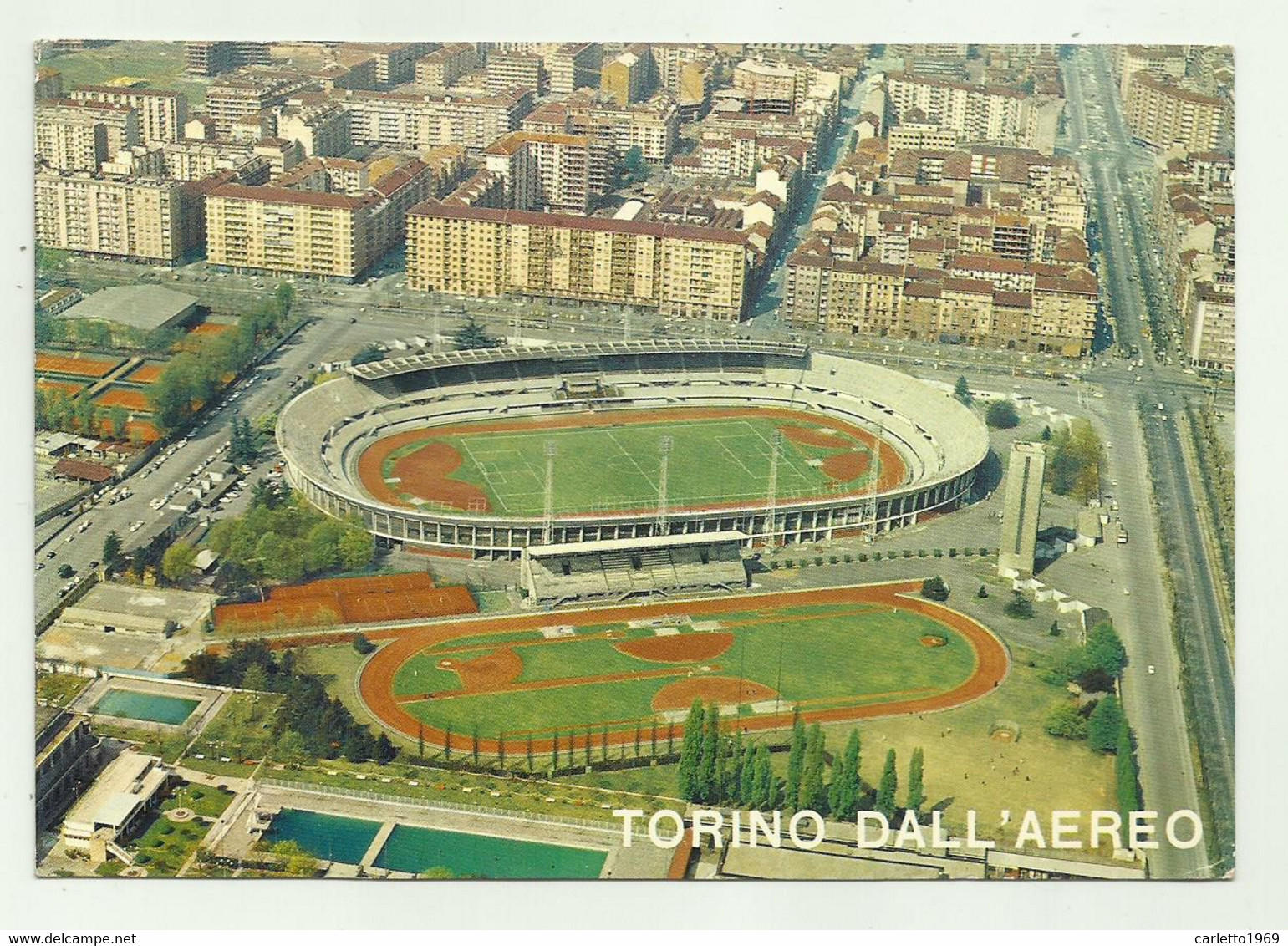 TORINO DALL'AEREO - LO STADIO COMUNALE VIAGGIATA   FG - Stadia & Sportstructuren