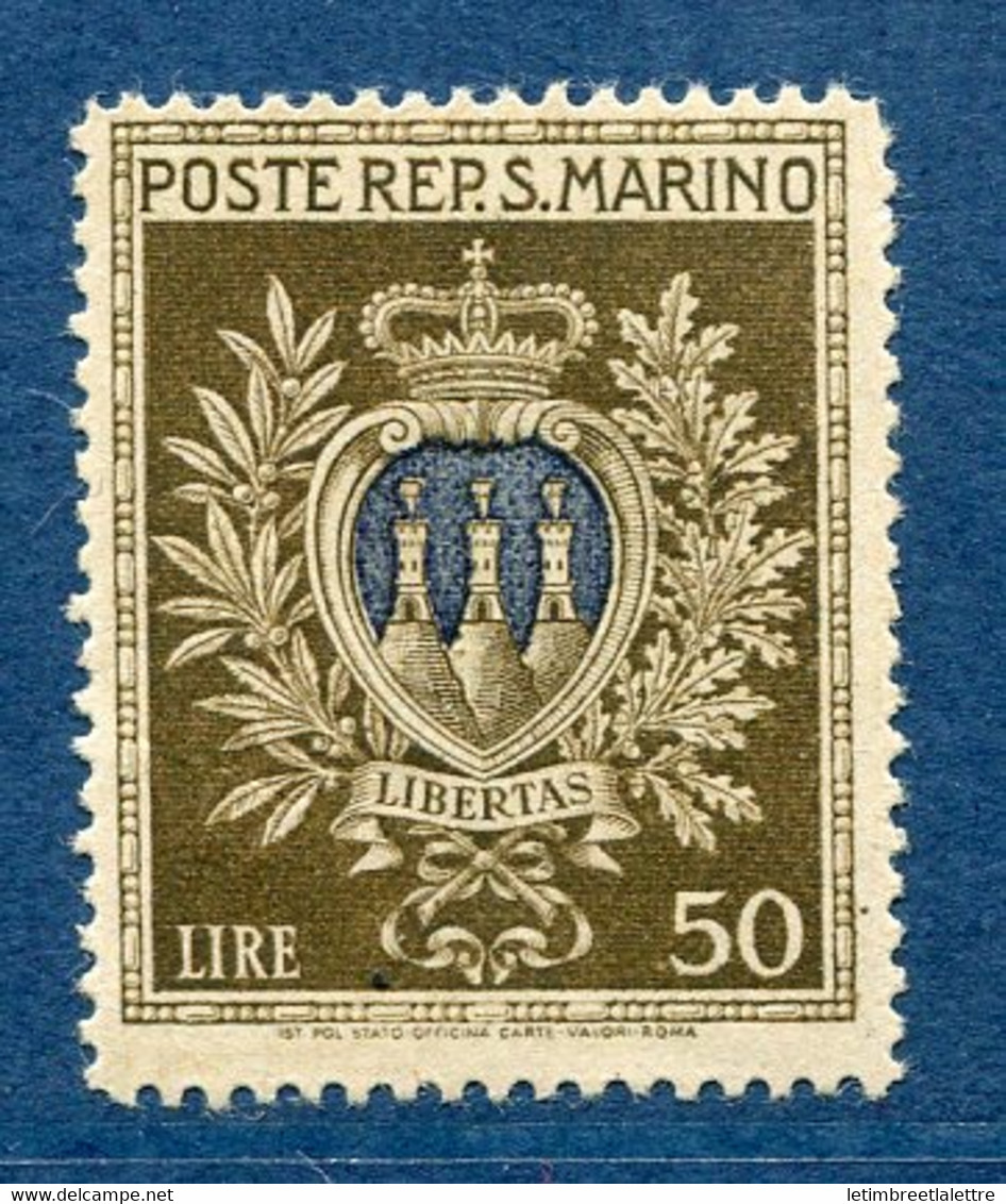 ⭐ Saint Marin - YT N° 275 * - Neuf Avec Charnière - 1945 / 1946 ⭐ - Nuevos