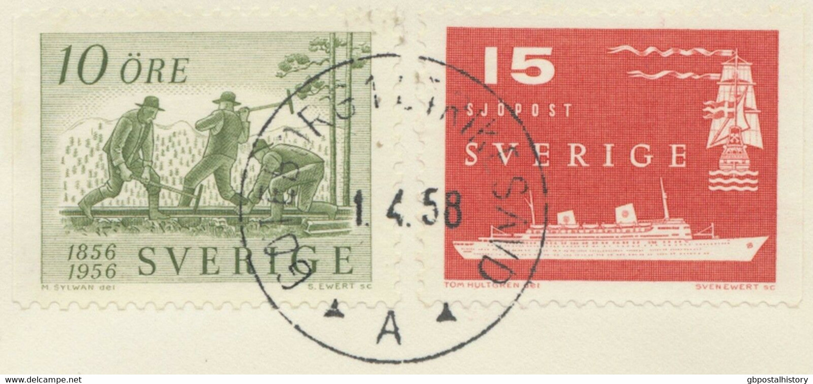 SWEDEN 1958, First Flight With SAS, First Regular Flight "GÖTEBORG - STUTTGART" - Cartas & Documentos