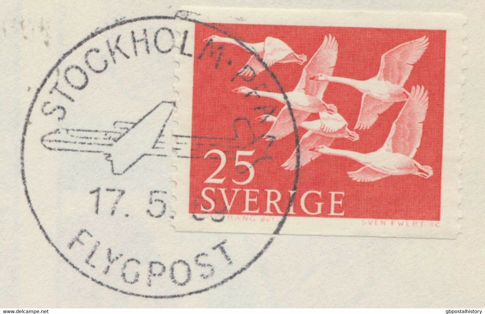 SWEDEN 1959 First Flight SAS First Caravelle Jet Flight "STOCKHOLM - DUSSELDORF" - Cartas & Documentos