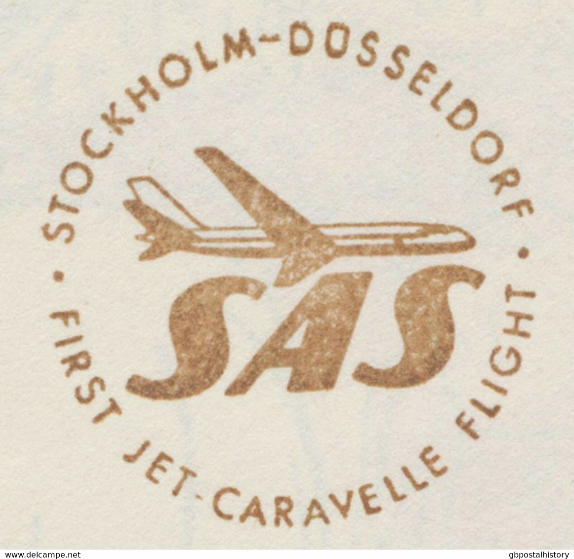 SWEDEN 1959 First Flight SAS First Caravelle Jet Flight "STOCKHOLM - DUSSELDORF" - Storia Postale