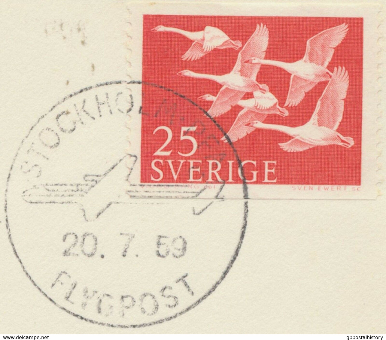 SWEDEN 1959, First Flight SAS First Caravelle Jet Flight "STOCKHOLM - STUTTGART" - Storia Postale