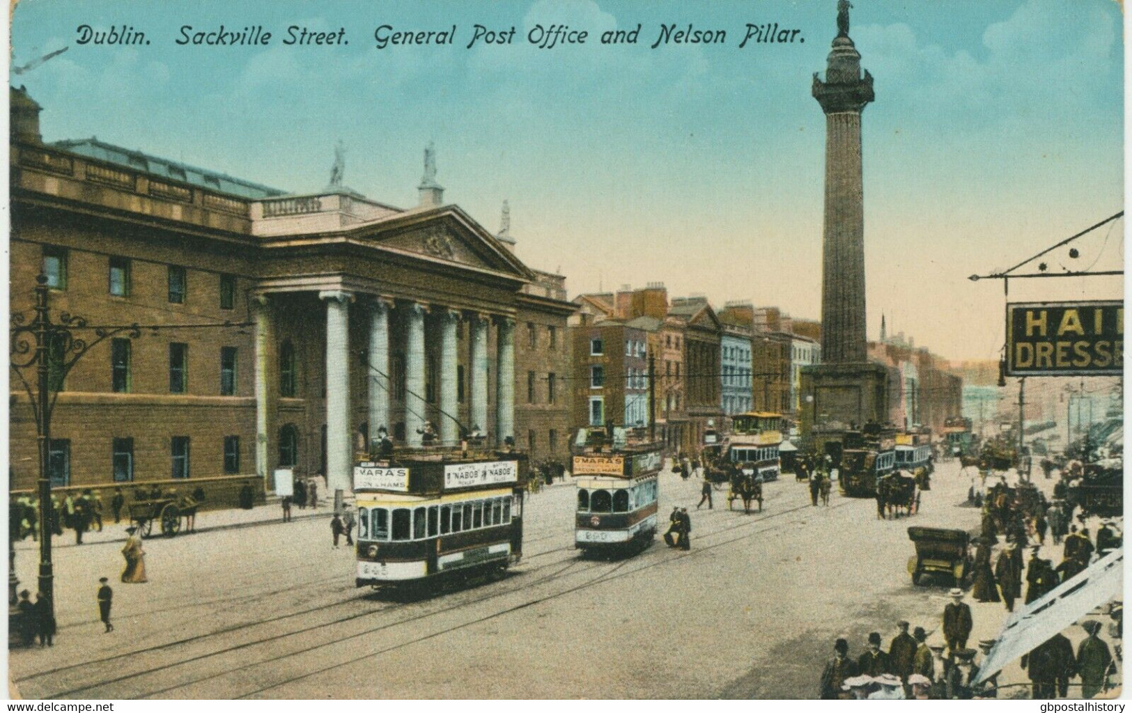 IRELAND 1910 Superb Mint Postcard DUBLIN „Sackville Street, General Post Office" - Dublin