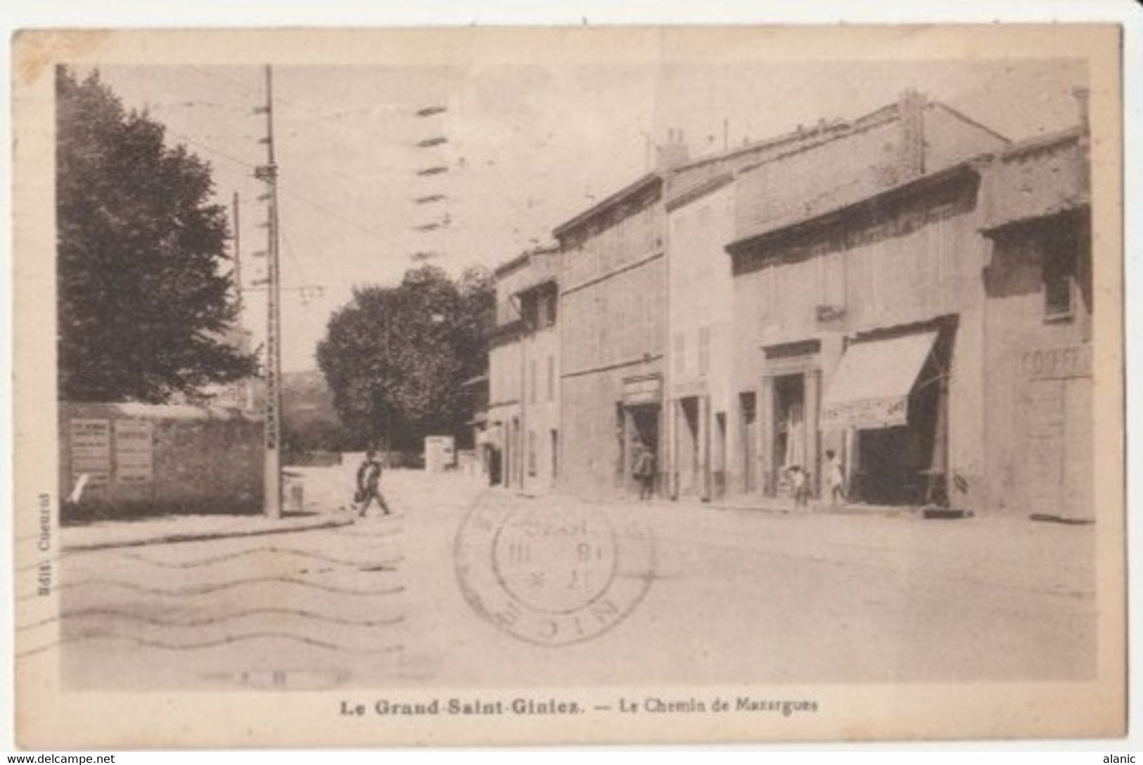 13 -MARSEILLE ( 13 ) LE GRAND St - GINIEZ - Le Chemin De MAZARGUES CIRCULEE 18 MARS 1936 PEU CONNUE - Quartiers Sud, Mazargues, Bonneveine, Pointe Rouge, Calanques