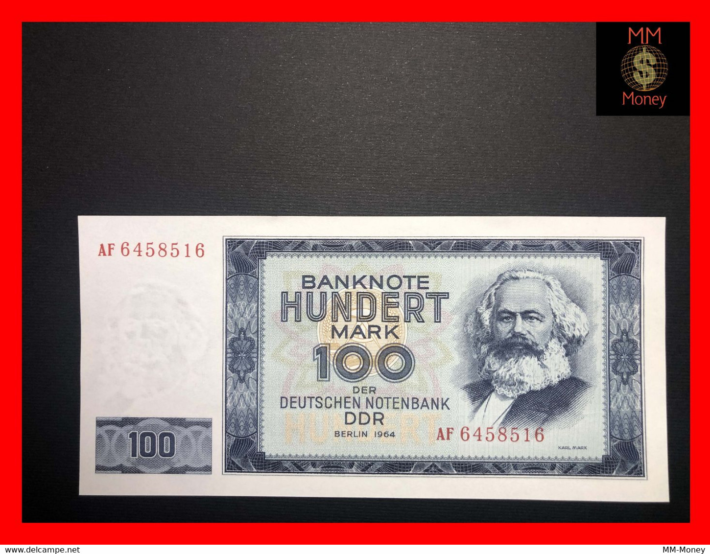 GERMANY Democratic Republic  DDR 100 Mark 1964 P. 26  *scarce Note*  UNC - 100 Mark