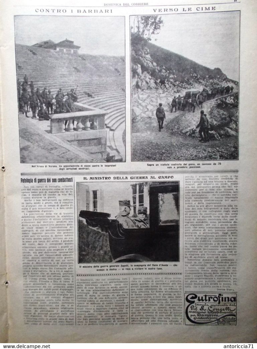 La Domenica Del Corriere 14 Novembre 1915 WW1 Rancio Solferino Caduti Ciclisti - Weltkrieg 1914-18