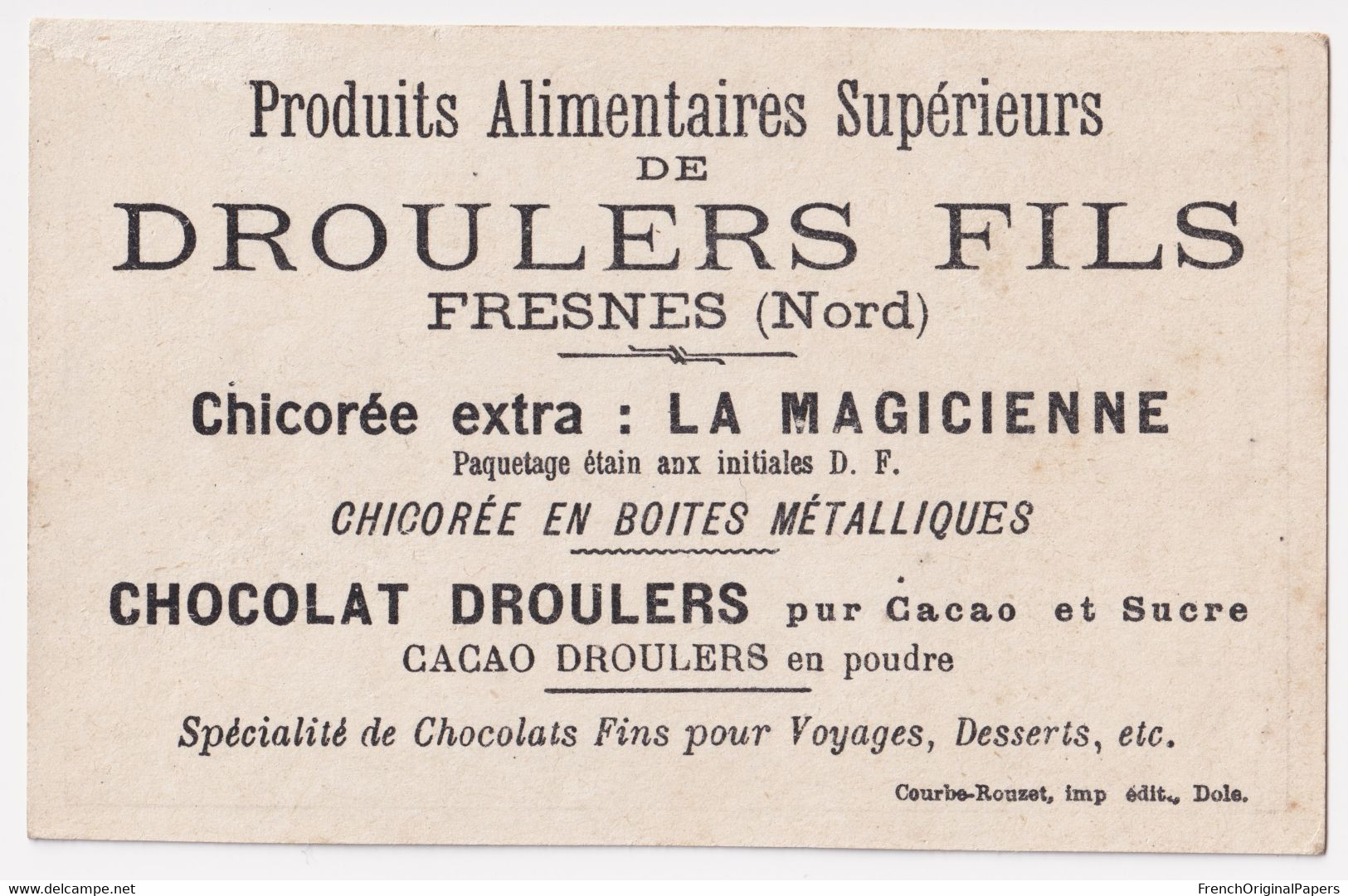 Chromo Chicorée Droulers Fresnes 1900s Courbe-Rouzet Expression éreinté Comme Un Vieux Cheval De Fiacre Diligence 47-73 - Té & Café