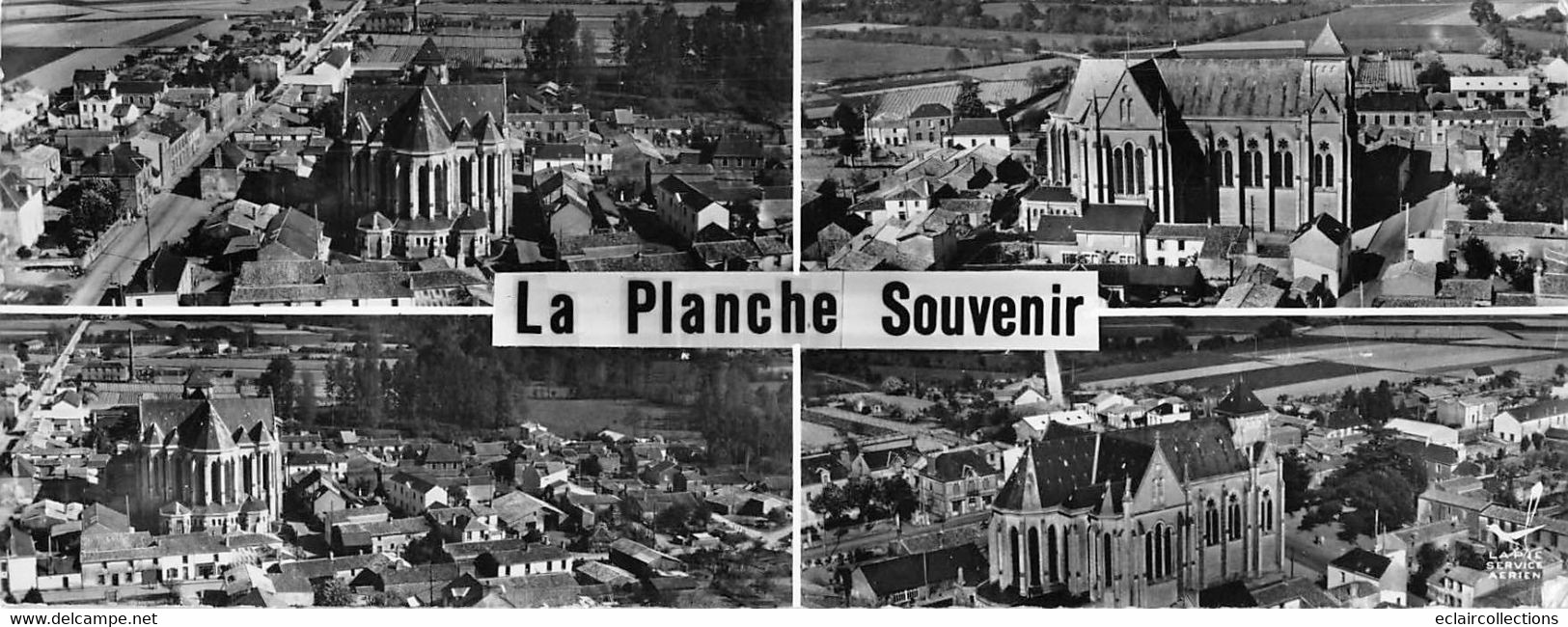 La Planche          44       Carte  Panoramique Avec 4 Vues .      22.5 X 8.5   (voir Scan) - Andere & Zonder Classificatie