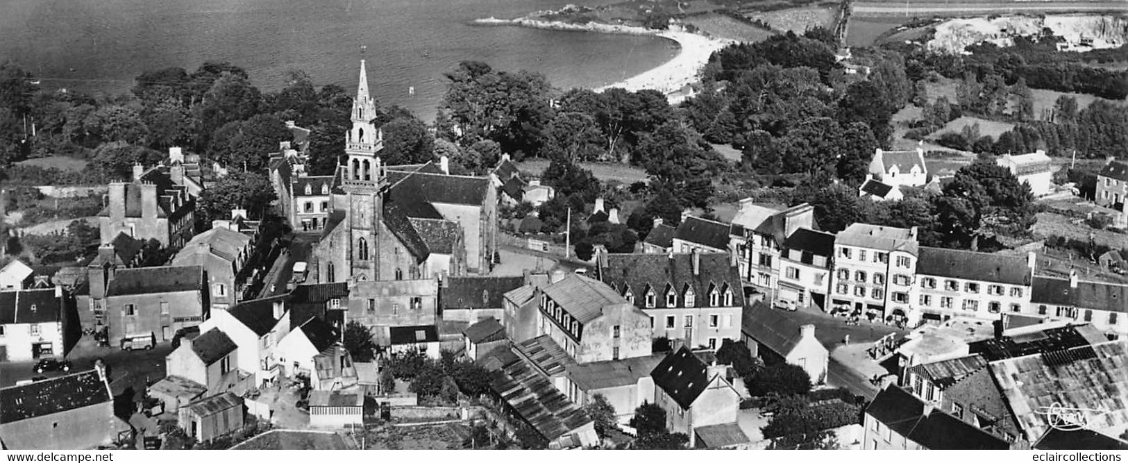 Carentec      29        Carte  Panoramique Vue Aérienne  .      22.5 X 8.5   (voir Scan) - Carantec