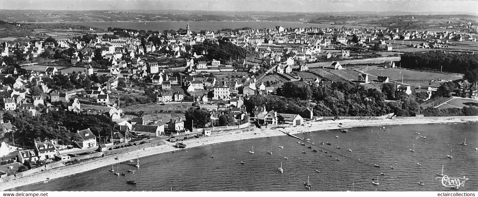 Carentec      29        Carte  Panoramique Vue Aérienne  Du Port .      22.5 X 8.5   (voir Scan) - Carantec