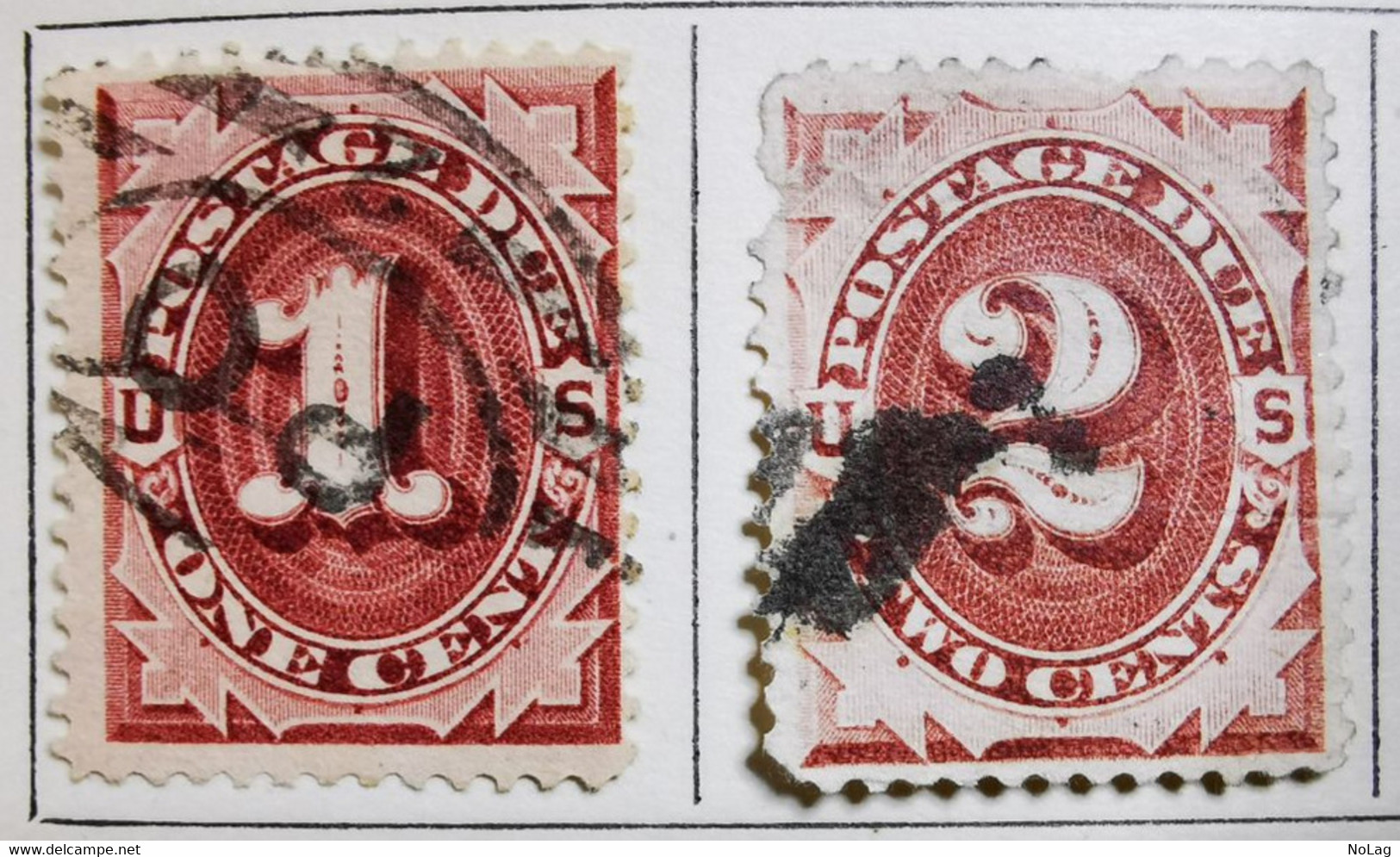 Etats-Unis_1879-91_ Y&T Timbres-taxes N°8 Et N°9  - Oblitérés - Taxe Sur Le Port