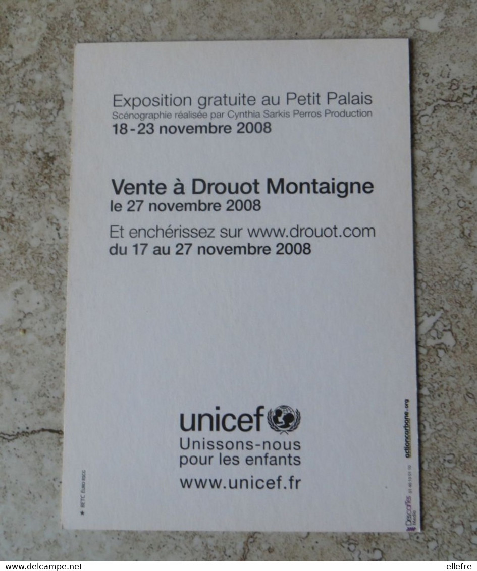 CPM Publicitaire Mode Femme Défilé De Mode Frimousses Petites Poupées Exposition Vente Au Profit De L' Unicef 2008 - Mode