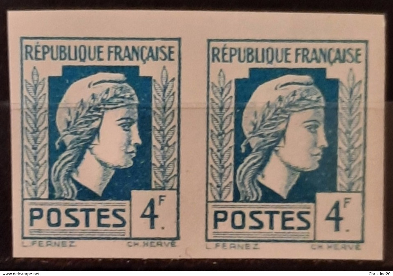 France Coq Et Marianne D'Alger 1944 N°643 Paire  ** TB Cote Maury 160€ - 1944 Coq Et Marianne D'Alger