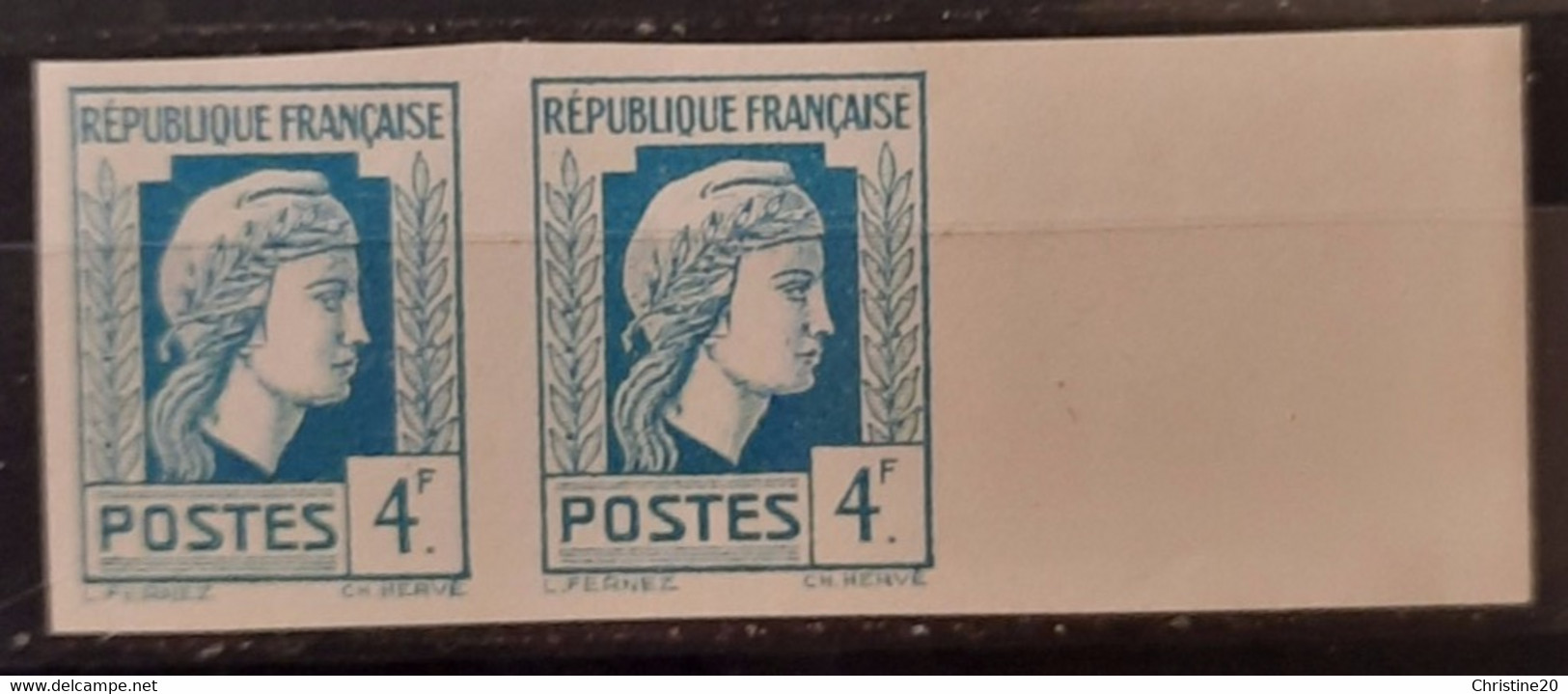 France Coq Et Marianne D'Alger 1944 N°643 Paire  BdF ** TB Cote Maury 160€ - 1944 Coq Et Maríanne D'Alger