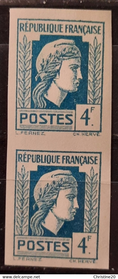 France Coq Et Marianne D'Alger 1944 N°643 Paire ** TB Cote Maury 160€ - 1944 Coq Et Marianne D'Alger